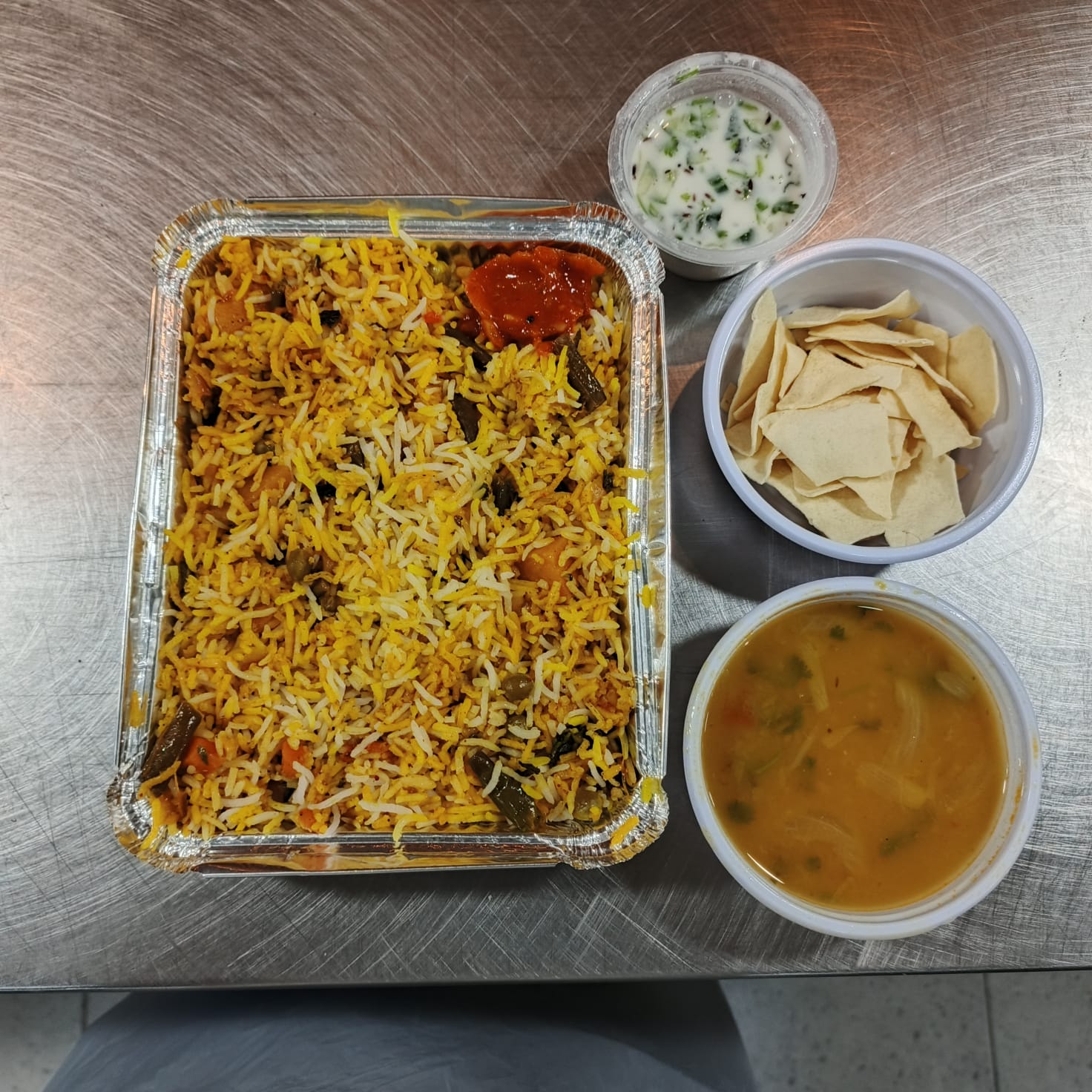 Vegetarian Dal and Vegetable Dish