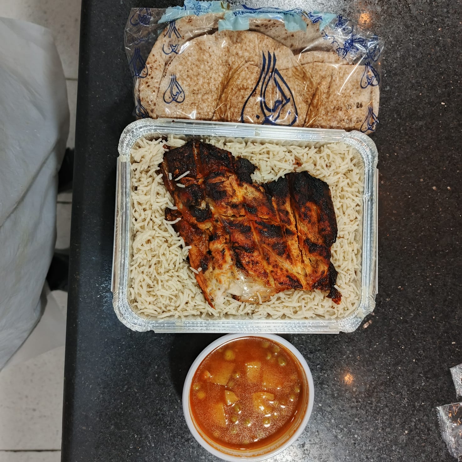 Grilled Chicken with Bread